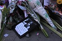 NEW YORK, NY - JANUARY 11:  Fans create a memorial