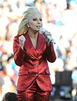 SAN FRANCISCO, CA - FEBRUARY 7: Lady Gaga sings th