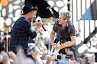 Liam Payne and Niall Horan of One Direction perfor