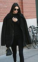 Model Kendall Jenner leaving her Soho apartment on