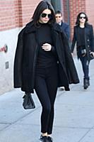 Model Kendall Jenner leaving her Soho apartment on