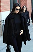 Model Kendall Jenner leaving her Soho apartment on