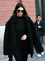Model Kendall Jenner leaving her Soho apartment on
