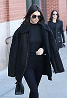 Model Kendall Jenner leaving her Soho apartment on