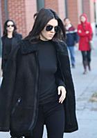 Model Kendall Jenner leaving her Soho apartment on