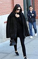 Model Kendall Jenner leaving her Soho apartment on