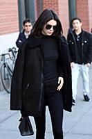 Model Kendall Jenner leaving her Soho apartment on