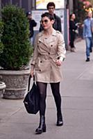 Actress Rose McGowan arrives at a downtown hotel o