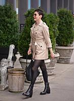 Actress Rose McGowan arrives at a downtown hotel o