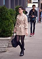 Actress Rose McGowan arrives at a downtown hotel o