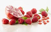 Raspberry, Rubus idaeus cultivar and Pomegranate, 