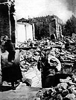 Two women of Stalingrad emerging from their cellar