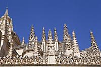 Spain, Castille-Leon, Segovia, Detail of the Cathe