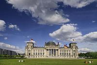 Germany, Berlin, Exterior front view of the Reichs