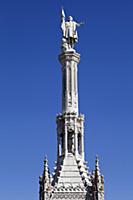 Spain, Madrid, Statue of Christopher Columbus at P