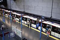 Spain, Madrid, Principe Pio metro station.