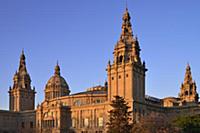 Spain, Catalunya, Barcelona, Montjuic, Rear vista 