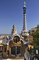 Spain, Catalunya, Barcelona, Parc Guell by Antoni 