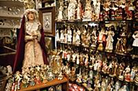 Spain, Madrid, Interior of shop selling religious 