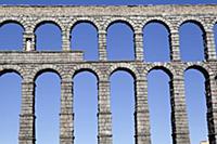 Spain, Castille-Leon, Segovia, Roman Aqueduct.