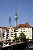 Germany, Berlin, Mitte, buildings beside the River