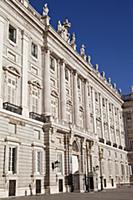 Spain, Madrid, exterior of the Palacio Real.
