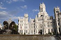 Spain, Madrid, Statue of Cibeles at Plaza de la Ci