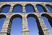 Spain, Castille-Leon, Segovia, Roman Aqueduct.