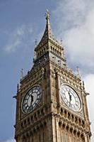England, London, Palace of Westminster clock tower
