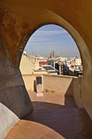 Spain, Catalunya, Barcelona, distant view of La Sa