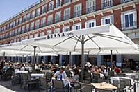 Spain, Madrid, Restaurant in Plaza Mayor.