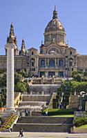 Spain, Catalunya, Barcelona, Montjuic, View of the