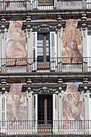 Spain, Madrid, Detail on the building facade in th
