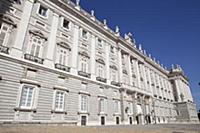 Spain, Madrid, exterior of the Palacio Real.