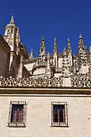 Spain, Castille-Leon, Segovia, Detail of the Cathe