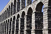Spain, Castille-Leon, Segovia, Roman Aqueduct.