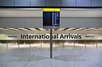 England, London, Heathrow Airport, deserted Intern
