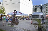 Germany, Berlin, Mitte, Charlies Beach Bar on Frie