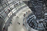 Germany, Berlin, Mitte, Reichstag building with gl