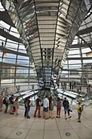 Germany, Berlin, Mitte, Reichstag building with gl