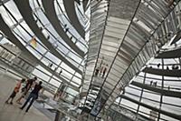 Germany, Berlin, Mitte, Reichstag building with gl