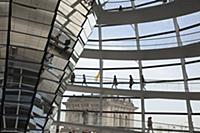 Germany, Berlin, Mitte, Reichstag building with gl
