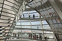 Germany, Berlin, Mitte, Reichstag building with gl