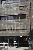 Germany, Berlin, Mitte, Wood clad modern building 