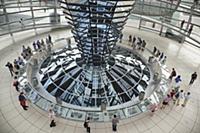 Germany, Berlin, Mitte, Reichstag building with gl