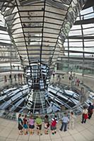 Germany, Berlin, Mitte, Reichstag building with gl