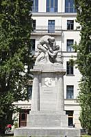 Germany, Berlin, Mitte, Statue of Rudolf Virchow i