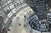 Germany, Berlin, Mitte, Reichstag building with gl