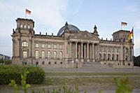 Germany, Berlin, Mitte, Reichstag building with gl