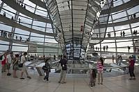 Germany, Berlin, Mitte, Reichstag building with gl